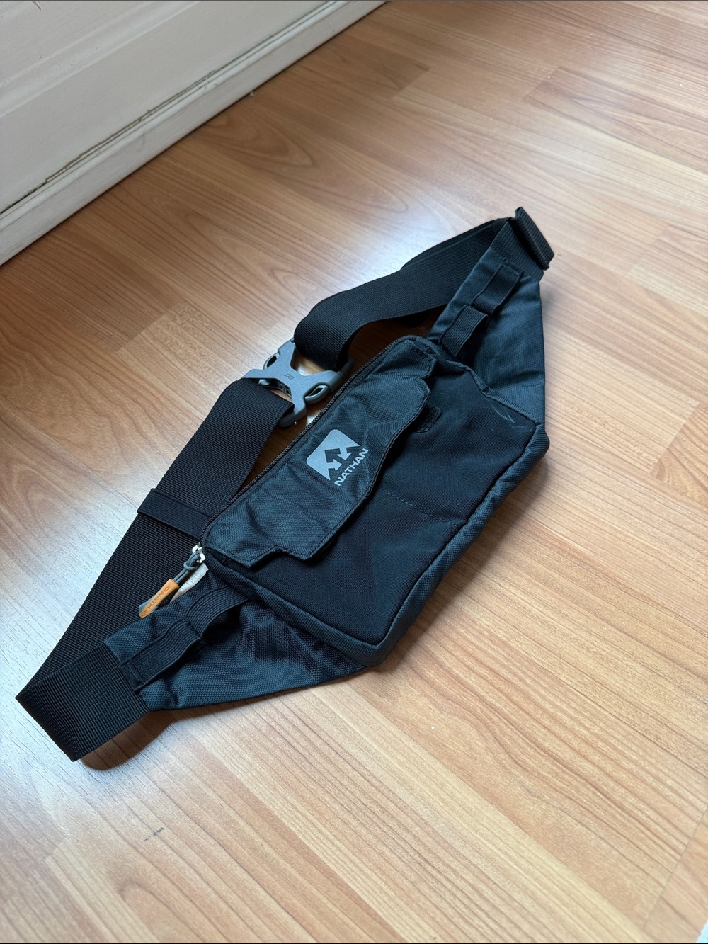 Nathan Black Running Belt Bag with Front Pocket